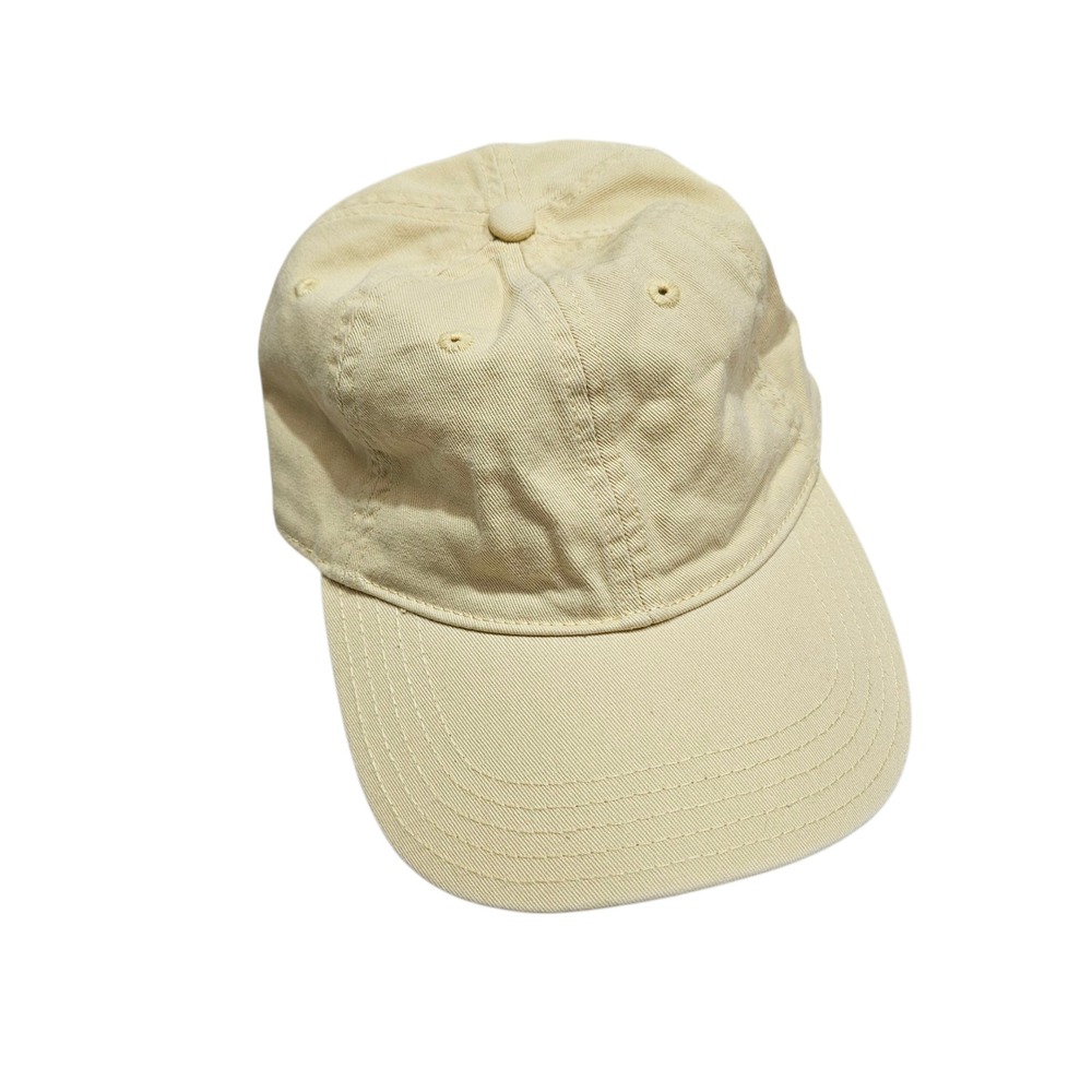 Madewell MWL Womens Butter Yellow Baseball Cap Hat Adjustable Leather Strap Back